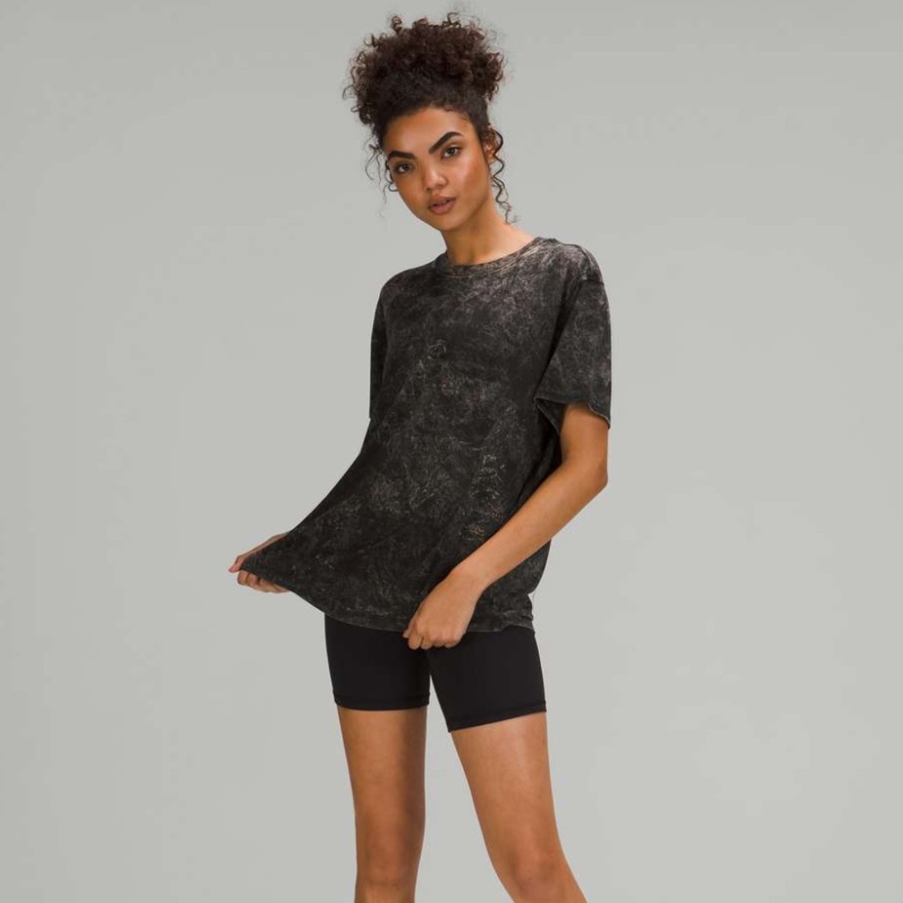 all yours cotton t shirt cloudy wash black